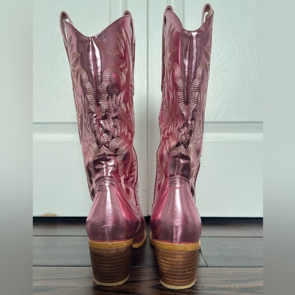 Pink Metallic Cowboy Boots - Picture 7 of 8